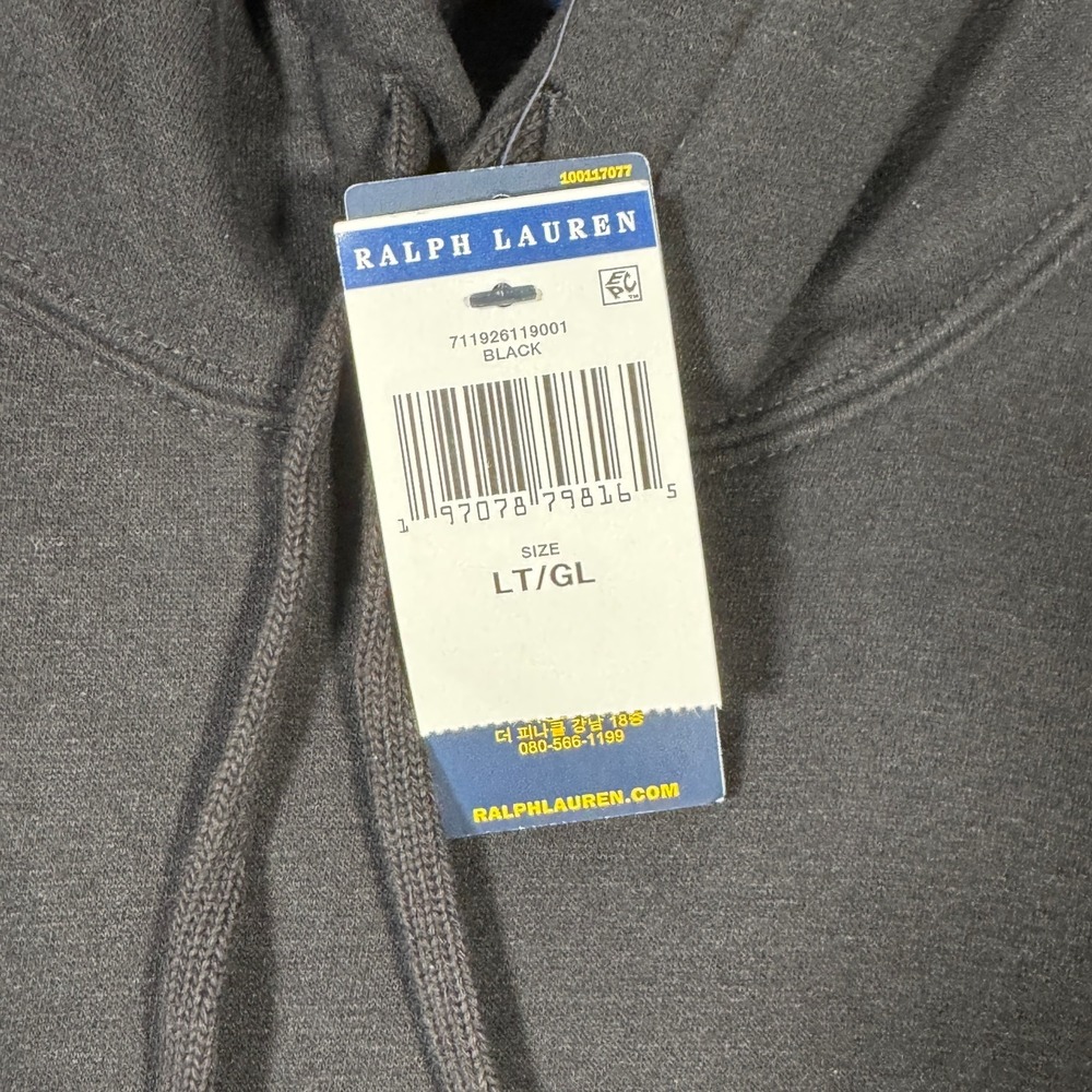 Ralph Lauren Hoodie LT Large Tall Black Gold Triple Pony Match‎ Lunar New Year - Picture 3 of 10